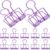 10pcs Purple Metal Binder Clips for Paper, Large School Supplies