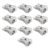 10Pcs Silver Metal Handheld Metal Mini Manual Pencil Sharpeners Silver with Single Hole Aluminum Alloy Sharpener for Standard Size Pencils Pencil Sharpeners Writing and Correction Supplies