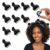10PCS Soft Root Lifting Hair Claw Clips for Women Curly Thick Hair, Black