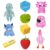 10 Pcs Squishy Toys，Squishy Pack Include Butter、Cheese、Strawberry、Duck、Cube、Axolotl、Baby、Gummy Bear、Highland Cow、Apple，Squishy Set for Relaxation and Hand Exercise（Random）