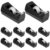 10 Pcs Tape Dispenser Set, Black Desktop Plastic Office Tape Holder, 5.98 x 1.93 x 2.52 in Portable Design, Sharp Blades, Non Slip Base, for Home and Office Supplies