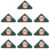 10Pcs Triangular Book Page Corner Clips Bookmarks Clips Cartoon Paper for File Document Paper Seasonal Note Organizers