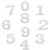 10pcs White Foam Number Shapes for Halloween Birthday Party Crafts