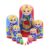 10 Piece Girl with Cherry Basket & Floral Russian Nesting Dolls Set Red Headscarf and Blue Dress Girl Wooden Nesting Dolls Kids Stacking Doll Toy for Home Decoration Christmas Birthday Party Gift