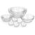 10 Piece Glass Mixing Bowl Set, Nesting Bowls 1 oz to 3.5 qt