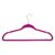 10PK Velvet Clothes Hangers,ABS Plastic Non-Slip, Slim Pink with Zinc Hooks
