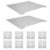 10 Sets Plastic Paper Filing Folder with Color Labels, 32x32cm