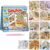 10 Set Themed Stores DIY 3D Stickers Scene Book, Restocking Game with Shelves, Supermarket Coffee Clothing Craft Shop Cute Cartoon Scene Stickers for Adult Kids Relief Stress Pass The Time