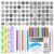 112PCS / Set Dotting Tools Painting Kit, Rock Dot Paint Stencils Art Craft Supplies with Tray Brush for Home Decor Painting Tools