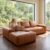 114″ Modular Leather Sectional Couches with Boneless L-Shaped Chaise, Boneless Comfy Fluffy Couch with Deep Seat, Flexible Module Combination for Living Room, Apartment, Office, No Assembly