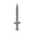 118 Piece, Weapon Sword, Greatsword Pointed with Thin Crossguard, Silver-Gray, Compatible with Lego Parts 98370