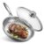 11.8″ Titanium Frying Pan with Lid, 3-Ply Non-Stick Hammered Skillet