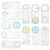 11 Pcs Geometric Drawings Templates, Multifunctional Measuring Geometry Rulers, Drafting Stencils Measuring Tools