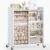 12-Drawer Storage Cabinet with Wooden Top, Storage Furniture System with PET Clear Drawers, Open Shelf & Lockable Wheels, for Craft Room, Makeup Vanity, Kids & Home Organization (White)