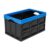 12-Gallon Collapsible Storage Bin with Handles, Foldable, Stackable, Black