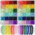 1200PCS 8mm Glass Beads for Jewelry Making, 24 Colors Crystal Beads Bracelets Making Kit, 2 Box Round Beads Suitable for Beginners