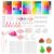 120 Colors 66000 2.6mm Fuse Beads, DIY Fuse Beads Kit with Mini Iron Tweezers and Hanging Hook Accessories, All in One DIY Craft Kit for Home Decor Crafts Gifts Pixel Art
