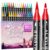 120 Colors Dual Tip Acrylic Paint Markers,Fine Tip and Brush Tip Permanent Acrylic Paint Pens For Rock Painting, Canvas, Wood, Glass, Ceramic, Fabric, Plastic, Egg, Scrapbook,Art Painting Supplies Kit