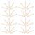 120pcs Wooden Fan Handles Wavy Sticks for DIY Craft Making Projects
