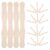 120pcs Wood Wavy Craft Sticks Beige Unfinished Handheld Fan Handles
