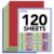 120 Sheets Colored Cardstock Paper 8.5 x 11, 10 Colors, 65 Lb