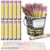 121Pcs Pencil Flip Name Sticks with Storage Cup, 2026 New Flip Name Sticks, Classroom Name Picker Set with Bucket & Stickers for Teachers, Student Grouping & Attendance (A)