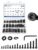 1220PCS Metric Bolt Assortment Kit, M3 M4 M5 M6 Head Cap Socket Cap Screws with Hex Nuts, Flat & Spring Lock Washers, 12.9 Grade Alloy Steel Black Oxide Allen Hex Keys, 3D Printing Electronics Repair