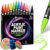 12 Acrylic Paint Markers, 10 Neon UV Colors + Black White, 0.7mm Fine Tip