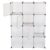 12 Cube Storage Organizer, Closet Cabinet, 12-Cube Shelving Unit, White