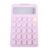 12 Digit Solar Calculator, Big Button Battery Operated for School Office (Purple)