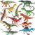 12 Dinosaur Toys for Kids, Plastic Animal Figurines Portable Dinosaur Figures Playset Montessori Toy Educational Game for Homeschool Preschool Toddler Kids
