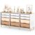 12 Drawers Storage Cabinet with Wooden Top and Plastic Bins, Toy Storage Organizer Toy Shelf Storage Chest Cubby Organizer for Home, Office, Playroom, Classroom & Craft Room Storage(Warm Apricot)
