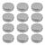 12 Pack 1 oz Aluminum Tin Jars with Screw Lids, Round Metal Refillable Containers, Leak Proof Small Tins for Lip Balm, Cream, Cosmetic, Spice, Travel (12, 1, ounces)