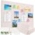 12 Pack Felt Bulletin Board Tiles 38″x28″ Total, 9.45″ Each Modular Wall Panels, 0.35″ Extra Thick Cork Board Alternative with Adhesive Tabs & Push Pins for Office Decor, Light Camel