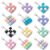 12 Pack Keyboard Fidget Toy Keychain, Mini Clicky Keycap Fidget Toys