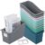 12 Pack Large Book Bins, Durable Magazine Organizer File Holder Quality Plastic Book Storage Bins with Labels for Classroom Library, Office, Desktop Organization,Bookshelf Categorization(Modern color)