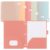 12 Pack Plastic Folders with Pockets 3 Hole Punched 3 Ring Binder 1/3 Cut Tabs 3-Hole Punched Pocket Folders Letter Size for School Office Classroom Teacher Student Staff Document Supplies(Vintage)