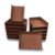 12 Pack Premium Stackable 15″ Brown Faux Leather Document Trays with Stitched Trim – Office Paper Trays for Home Office, Desk Organization, Mail Sorting, Files & Reception Areas – Bulk Set