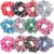 12 Pack Satin Hair Scrunchies for Nurse Doctor PAB EMT Paramedic Healthcare Worker Girls Curly Hair Accessories Ponytail Holders Elastic Hair Bands Lot