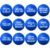 12pcs 1.57in Blue Foam Motivational Stress Balls with Inspirational Quotes