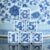12PCS 16mm White Acrylic Printed D6 Dice Set, Blue and White Porcelain Floral Number Pattern Six-Sided Dice, Vintage Flower Dice for DND RPG Tabletop Game Oriental Style Collectible Gaming Gift