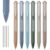 12 Pcs 4-in-1 Retractable Gel Pens, Multicolor Earth Tone Ink, 0.5 mm Fine Point, Quick Dry Smooth Writing Pens for Note Taking, Journaling, School, Office, Document Correction, 5.75 x 0.59 in