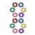 12Pcs Acupressure Rings,6 Colors Fidget Rings for Anxiety Relief