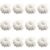 12 Pcs Agitator Balls for Washing Machine, Reusable Laundry Balls, Soft Elastic Polymer Laundry Scrubber, Pumpkin Shape Segmented Design, Tangle Free for Front Load Washer, White