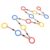 12pcs Anti Lost Rope 12 Loops Pack Nylon Plastic Leash