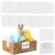12pcs Basket Labels Clip On for Storage Bins, Removable PVC Labels for Baskets with Holders,9 * 6.4cm(White)