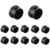 12 Pcs Cable Organizers, 360° Rotatable Black Cable Clips with Strong Attachment Force, ABS Cord Organizer for Desk, Multi-Purpose Wire Holders for Cables Up to 0.28 in Diameter