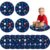 12pcs Clock Carpet Circle Seats for Classroom Decor 16 Inch Clock Rug Back to School Composition Notebook Classroom Rug Pastel Floor Mat Non Slip Floor Cushions for Preschool