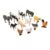 12Pcs Farm Animal Figures PVC Miniature Cows Poultry Models For Playset Railway Decor