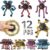 12 Pcs Fidget Spinners Toys for Kids & Adults, Deformable Robot Transformable Fingertip Spinner, Stress Relief Party Favor for Classroom Prizes, Christmas, Valentine’s Day Gift, Goodie Bag Fillers